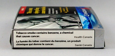 Canada 2012 emission label on pack